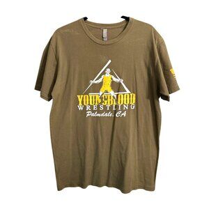 Youngblood Wrestling Palmdale CA Graphic T-Shirt Olive Green Size XL